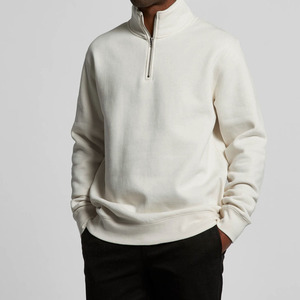 Sweat-shirt personnalisé pour homme à col montant zippé, en molleton épais, style décontracté - Product Image 1