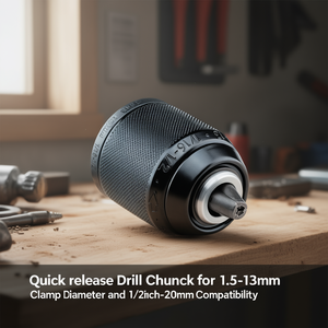 <b>Quick</b>-<b>release</b> Drill Chuck for 1.5-13mm <b>Clamping</b> Diameter and 1/2 Inch-20mm Compatibility - Product Image 3