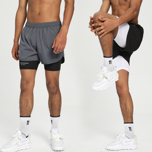 Pantalones cortos atléticos Logotipo personalizado Joggers ligeros Correr Gimnasio Ropa deportiva Hombres Entrenamiento Fitness Gym Shorts - Product Image 2