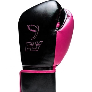 ถุงมือชกมวยคุณภาพสูงสีดำชมพูสั่งทำพิเศษ ถุงมือชกมวยหนังแท้แบบผูกเชือกพร้อมสายรัดข้อมือสำหรับมวยไทยมืออาชีพ - Product Image 4