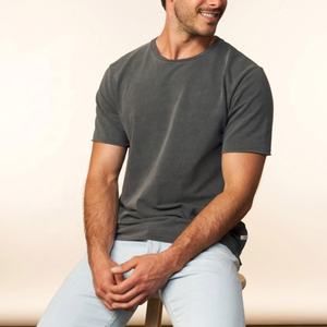 Chemises en tissu éponge T-shirt pour hommes 100% coton biologique Serviette en tissu éponge Tee-shirt écologique T-shirt en tissu éponge T-shirt pour hommes - Product Image 2