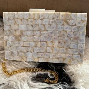 Bolso de Mano de Resina de Lujo de Alta Demanda, Hecho a Mano en India, Estilo Vintage, Informal, con Cierre de Broche, Pedrería, Metal, Purpurina - Product Image 2