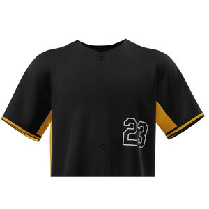 Ensemble de maillot de baseball pour homme avec logo d'équipe imprimé par sublimation, séchage rapide, respirant, 100% polyester, motif uni, chemises et shorts - Product Image 3