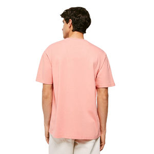 Logo personnalisé T-shirt épais en coton pour hommes Qualité supérieure Col O vierge Respirant Anti-rides Motif solide T-shirts pour hommes - Product Image 2