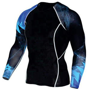 PASAKYA UPF50 Rash Guard respirant en polyester et élasthanne pour Jiu Jitsu MMA, couleur personnalisée, manches longues, unisexe - Product Image 1