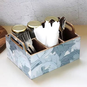 Porte-couverts multifonctionnel en MDF Porte-cuillère pour table à manger pour la cuisine Support multifonctionnel pour les occasions de Diwali - Product Image 1