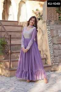 Nuevas mujeres de diseñador usan vestidos Anarkali elegantes con tallas grandes disponibles para Damas Indias y paquistaníes usan vestidos de bajo precio - Product Image 4