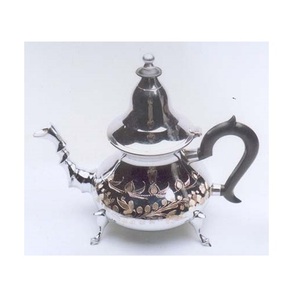 ชุดกาน้ำชาและกาต้มน้ำชุบนิกเกิล ลายสลักด้วยมือ สำหรับเสิร์ฟชาและกาแฟ ใช้ตกแต่งบนโต๊ะอาหาร - Product Image 3