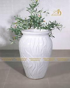 GL116H65WH หม้อเซรามิกเคลือบสีขาวตกแต่งบ้านอเนกประสงค์สำหรับปลูกและงานฝีมือสวนภูมิทัศน์ขนาดเล็ก! - Product Image 4
