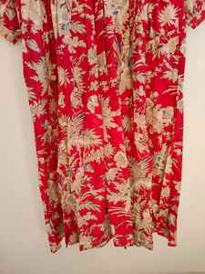 Vestido Largo Bohemio de Algodón con Estampado Floral Rojo, Cuello en V, Manga Larga, para Fiestas de Verano, Ropa Casual - Product Image 5