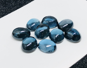 Cabujón ovalado de Topacio azul natural de Londres, piedras preciosas sueltas, ofertas a granel, fabricante, precio al por mayor, fabricación de joyas, 10x12mm - Product Image 4
