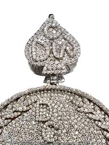 Pendentif en diamant moissanite en argent sterling 925 de luxe personnalisé Hip Hop plaqué rhodium en acier inoxydable Bijoux pour cadeaux - Product Image 2