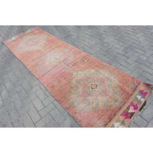 Tapis Vintage Orange Rose Laine Seagrass 3.1 X 10.2ft Grande Surface Turc Rectangle Couloir Design Abstrait Latex-pour N'importe Quelle Pièce - Product Image 4