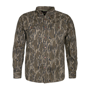 Chemise tactique en velours à séchage rapide pour hommes, sports d'hiver, logo personnalisé, respirante, camouflage, polyester/coton, boutons recouverts - Product Image 3