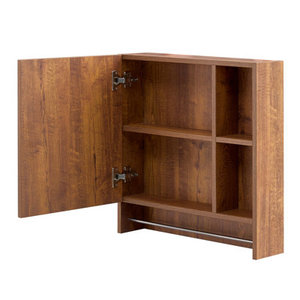 Bureau d'ordinateur en bois massif en forme de L avec rangement, poste de travail moderne pour le bureau à domicile - Product Image 4
