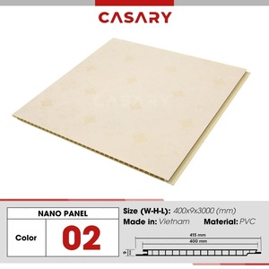 400X9X3000mm NANO ignífugo Anti termitas PVC pared techo paneles plástico Interior sala de estar revestimiento borde de corte - Product Image 2