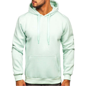 Venta al por mayor Temporada de invierno Hombres Kangaroo Hoodie Light Mint pullover HOODIE Manga larga 100% algodón orgánico - Product Image 4