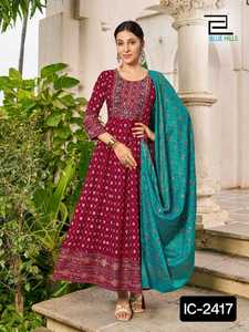 Costume Salwar indien pakistanais exclusif traditionnel pour femmes robe de style Anarkali pour femmes indiennes au prix le plus bas Kurtis - Product Image 4