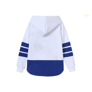 Sweat à capuche d'hiver blanc de l'université de Hampton, polaire unisexe de qualité supérieure, col en dentelle, logo brodé, design de sabres croisés - Product Image 2