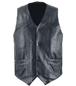 Chaleco informal de carreras para hombre para invierno, transpirable, de cuero genuino negro, para montar en motocicleta, moda de buena calidad para moto - Product Image 2