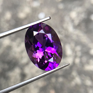 พลอยอะมีทิสต์ธรรมชาติคุณภาพ AAA รูปไข่ ขนาด 14x10 มม. สำหรับทำเครื่องประดับ ขายส่ง - Product Image 1