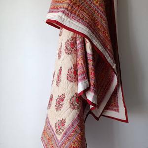 Algodón hecho a mano Reversible orgánico indio Jaipuri bloque estampado edredón impreso Reversible Razai para uso doméstico - Product Image 2