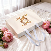 Boîtes cadeaux en papier satiné populaires en gros, emballage en carton, boîte à vêtements personnalisée, boîte à perruque pliable magnétique rose, boîtes d'emballage de luxe