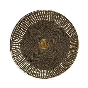 Set de table artisanal en coton fait à la main en gros direct d'usine napperons perlés de luxe pour manger des accessoires de mariage traditionnels - Product Image 2