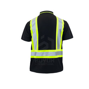 Vente en gros chemise de travail de construction en tissu 100% polyester haute visibilité meilleur prix chemise de sécurité chemise de sécurité haute visibilité - Product Image 3