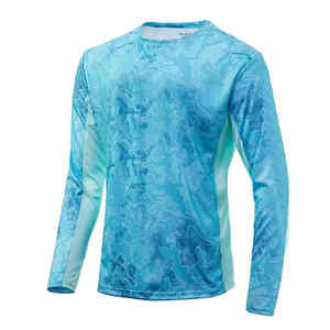 100% más vendidos al aire libre malla sudor liberación Fisher camisas protección solar al por mayor ropa de pesca para hombre - Product Image 5