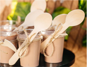 Petite cuillère en bois jetable à motif rond pour café et thé Ustensiles de cuisine ménagers en bois naturel Nouveau design - Product Image 6