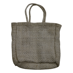 Bolsa de compras de tela reutilizable plegable Unisex, bolso de mano con patrón de cubo impreso con logotipo personalizado, forro de lona de algodón de yute, viaje abierto - Product Image 4