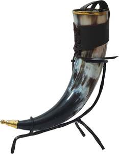 High Quality Eco-Friendly Carved Handcrafted Viking Drinking Horn Animal Style Kitchen Accessory and <b>Souvenir</b> - Product Image 4