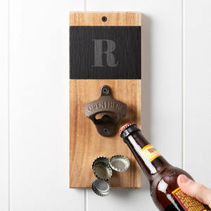 Abridor de botellas de Metal y madera para montaje en pared, utensilio de cocina con colectores de tapas para vino y fiestas de Bar, colectores de tapas - Product Image 3