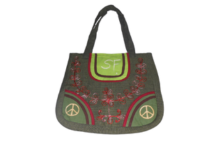 Everyday Style Custom <b>Hippie</b> Striped Cotton Tote <b>Bags</b> Short Strap Finest Quality Handmade Nepal Logo Pattern Gift Ahana's Zip - Product Image 5