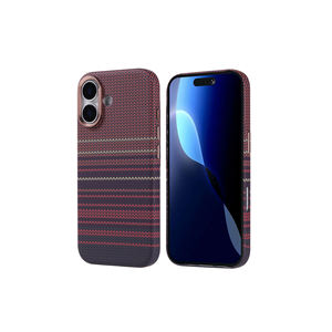 Funda Protectora de Silicona Roja con Textura de Fibra de Carbono Compatible con MagSafe para iPhone 17, Edición Premium Nekst, Elegante - Product Image 1