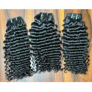 Extensiones de cabello humano natural Remy de templo indio, pelo virgen rizado natural en paquete de fábrica del sur de India, precios al por mayor baratos - Product Image 4