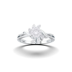 0.18กะรัต E-F/VVS-VS เพชรโมอิสแหวนเพชรทรงอินฟินิตี้ปูในทองคำ10K 14K 18K - Product Image 2