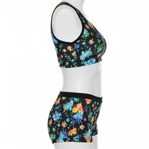 Traje de baño deportivo de algodón respetuoso con el medio ambiente, estampado Digital, tela elástica suave transpirable, traje de baño de secado rápido para mujer, ropa de playa - Product Image 3