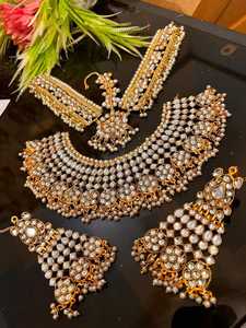 PASHTUN ENSEMBLE DE BIJOUX EN ACIER INOXYDABLE DE LA CULTURE AFGHANIE POUR FEMMES DESIGN UNIQUE pour FÊTE DE MARIAGE OEM ODM PLAQUÉ PLATINE - Product Image 2