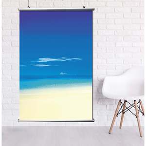 Par de barras de aluminio de 100 cm para sujetar pósteres y estantes de exhibición de pared - Product Image 3