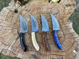 Ensemble de chef professionnel cinq pièces en acier damas acier au carbone matériau naturel conception de cuisine dernier couteau pour un usage professionnel - Product Image 2