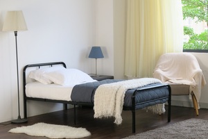 Factory Price U-Bend Headboard Single Metal <b>Bed</b> <b>Frame</b> Strong and Durable <b>Low</b> Cheap Price Malaysia Bulk Buy Supplier - Product Image 2
