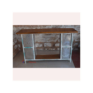 Mesa Consola Moderna de Hierro y Madera para Sala de Estar u Oficina en Casa, Mueble Interior Ecológico con Estilo Antiguo DIY - Product Image 5