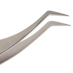 Pinces à cils courbes et droites en acier inoxydable, fournitures professionnelles, pinces à épiler, Logo personnalisé, de haute qualité, 1 pièce - Product Image 4