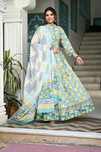 Lehenga Choli de Algodón de Alta Calidad con Estampado a Mano, Reversible y de Secado Rápido para Mujer, Estilo Tradicional para Bodas y Fiestas, Exportación - Product Image 5