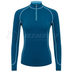 Capa base de equitación de secado rápido para mujer Top de entrenamiento ecuestre de manga larga transpirable - Product Image 1