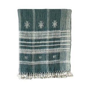 Vente en gros personnalisé 100% coton motif bohème tissé jeter couverture à la main bébé lit salon hiver jeter couverture vente en gros - Product Image 6