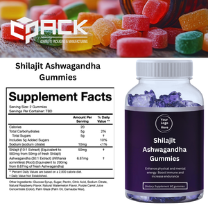 Exportateur d'origine américaine de la plus haute qualité, Best-seller OEM Private Label Shilajit Ashwagandha Complément alimentaire Gummies - Product Image 4