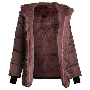 Custom Plus Size Women's Winter Eco-Friendly Cotton Filled Dyed <b>Thick</b> <b>Quilted</b> Puffer Bubble Crop Hooded Jacket - Product Image 2